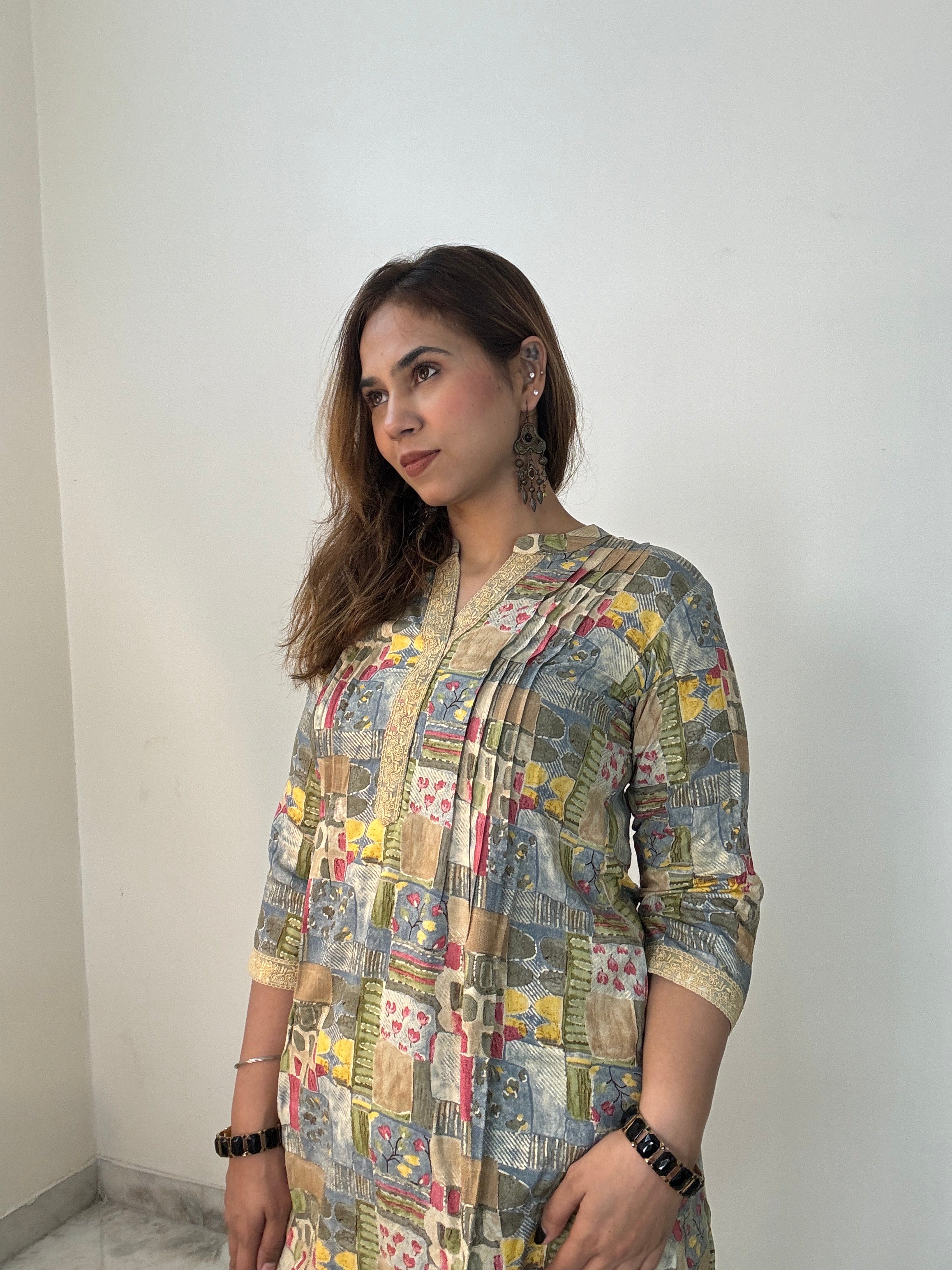 Abstract print kurta