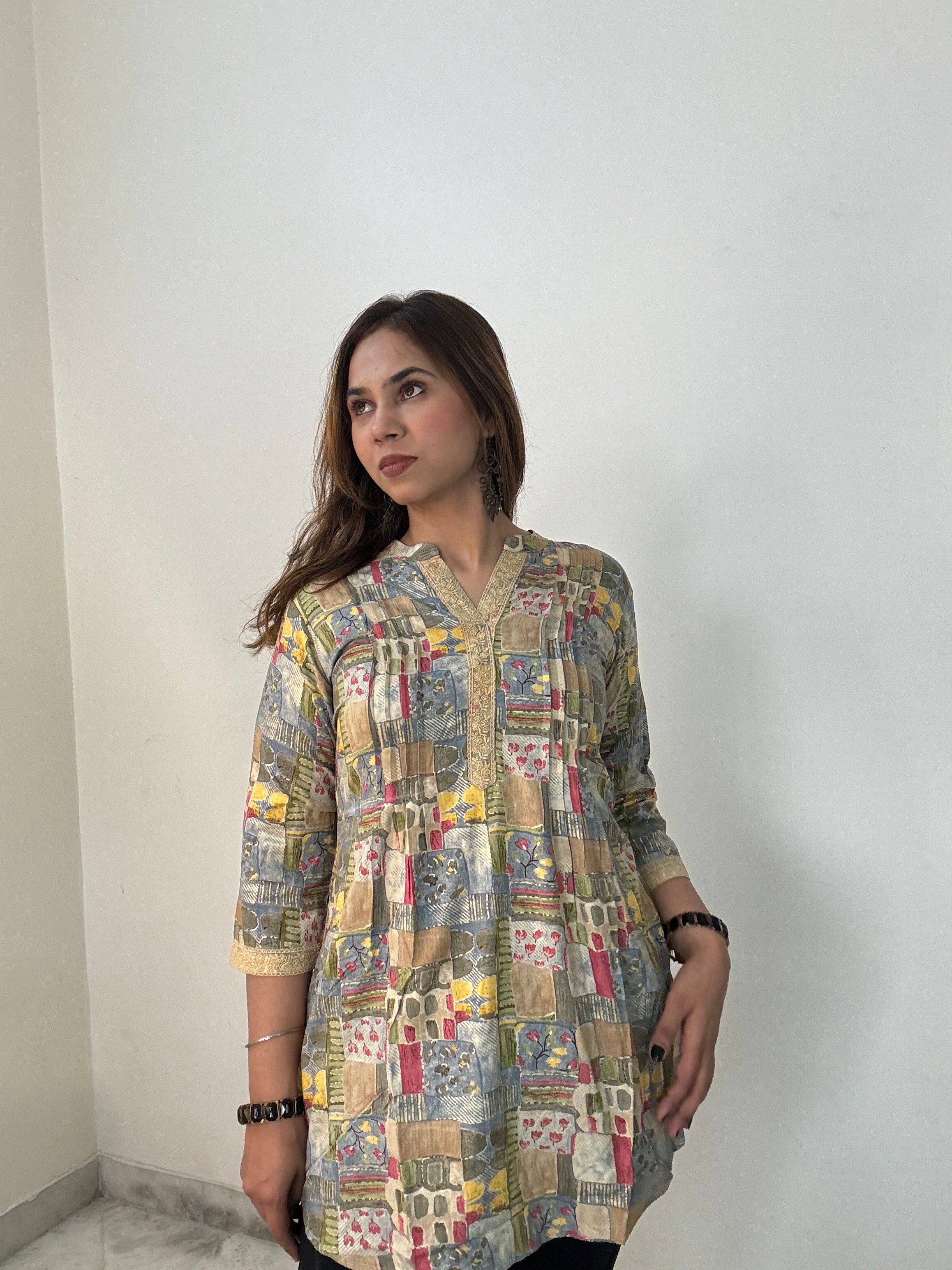 Abstract print kurta