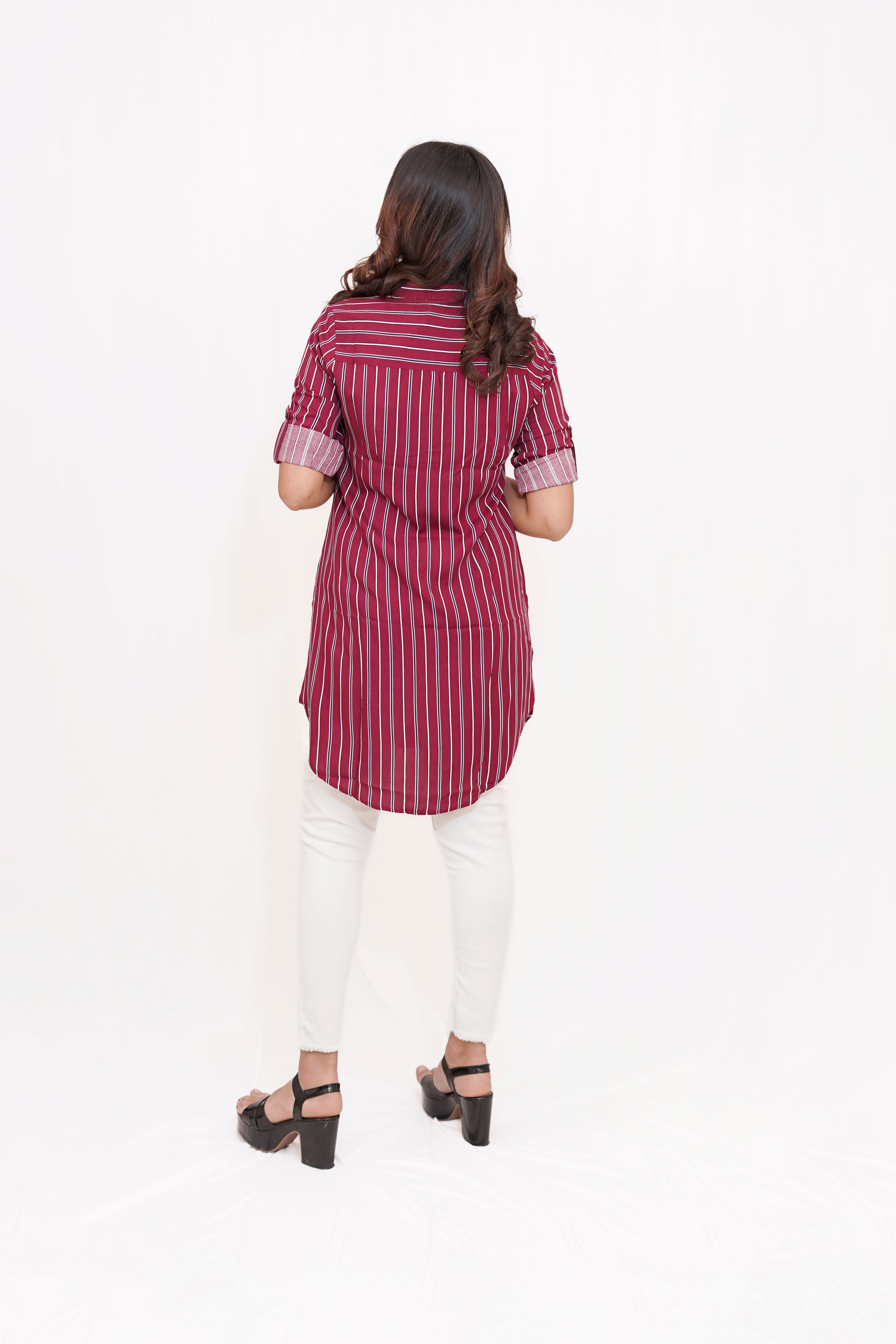 Red Vertical Striped top