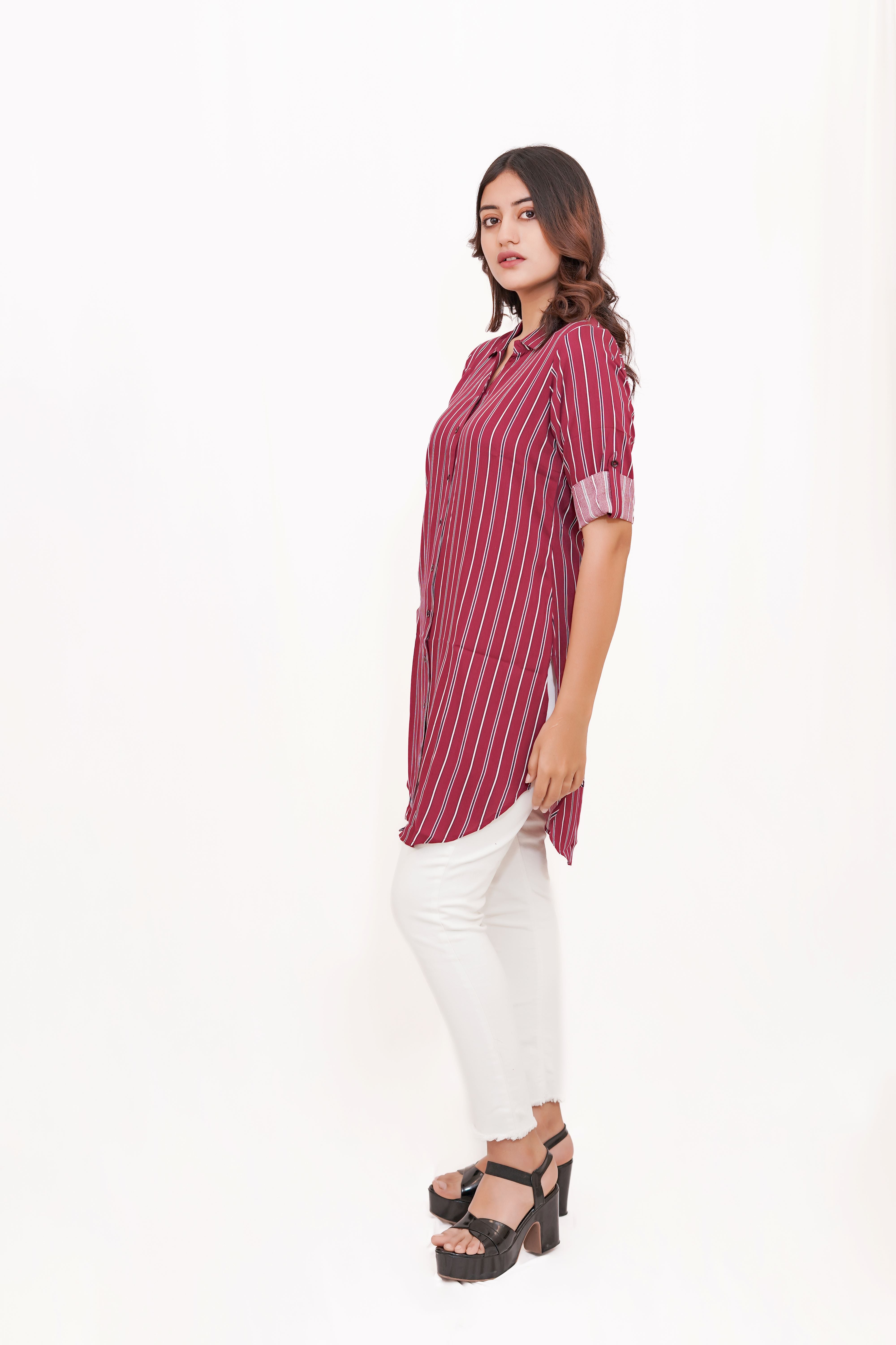 Red Vertical Striped top