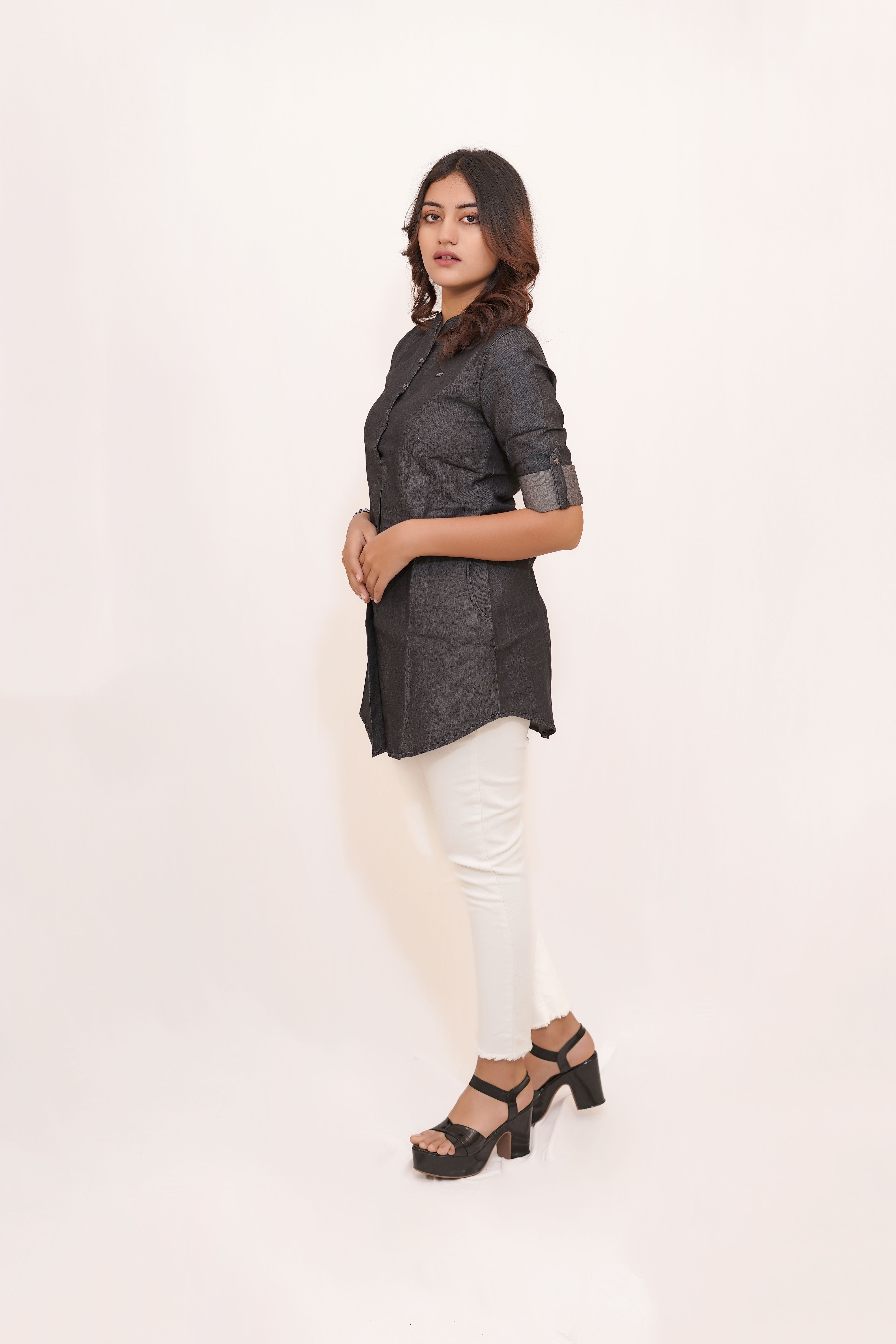 Charcoal Denim Kurta