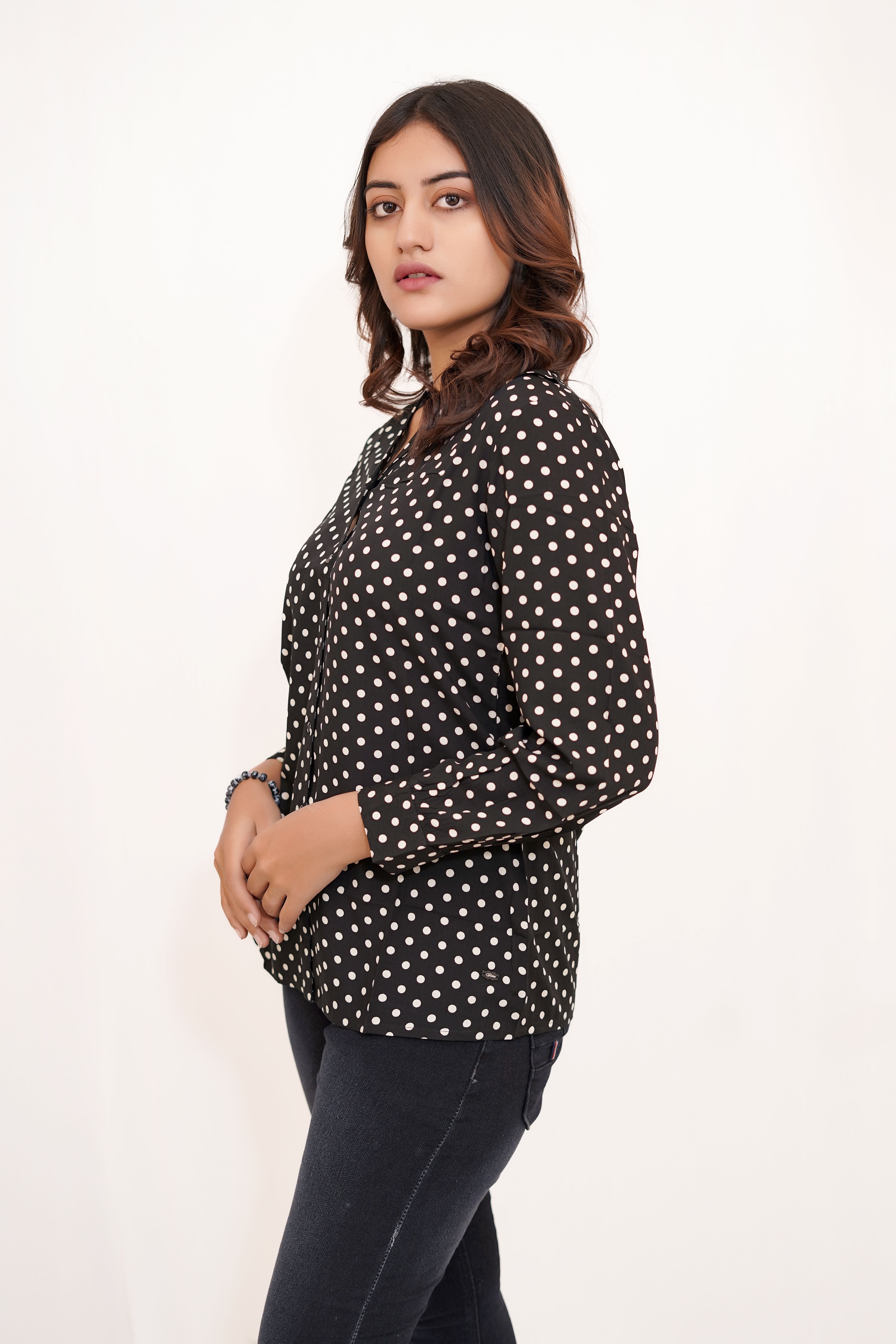 Black Polka Dots top